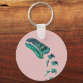 オパール・イグアノドン恐竜 キーホルダー (正面)