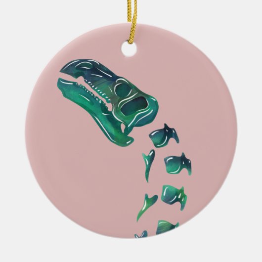 オパール・イグアノドン恐竜 セラミックオーナメント (正面)
