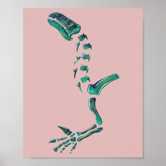 オパール・イグアノドン恐竜 ポスター (正面)