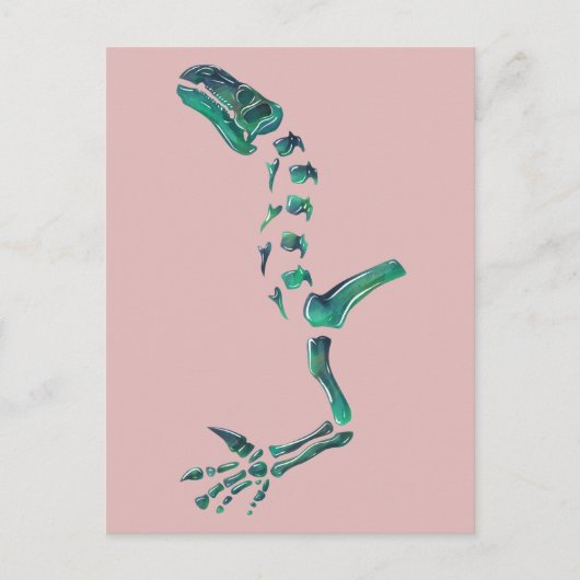 オパール・イグアノドン恐竜 ポストカード (正面)