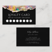 オパール・オン・ブラック・ロイヤリティ・カード 名刺 (正面/裏面)