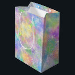 オパール グリッター レインボー ミディアムペーパーバッグ<br><div class="desc">オリジナルのギフトバッグを作成しましょう。 お好きなテキストでパーソナライズできます。 このデザインをさらにカスタマイズするには、 「さらにカスタマイズ」リンクを選択してください。</div>