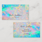 オパール・ジェムストーン・フォト・ビジネス・カード 名刺 (正面/裏面)