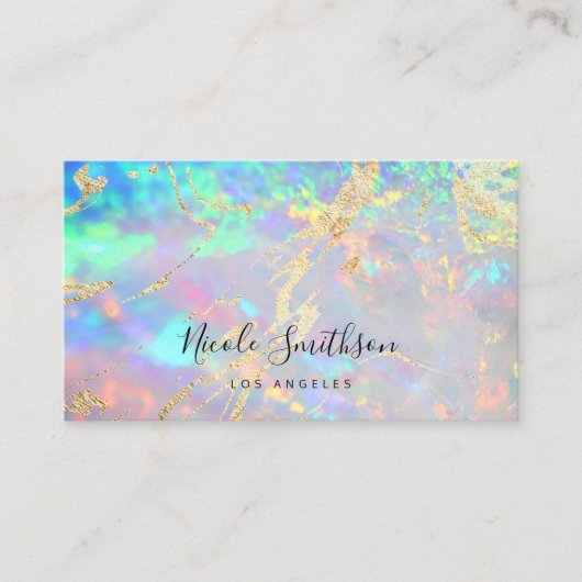 オパール・ジェムストーン・フォト・ビジネス・カード 名刺 (正面)