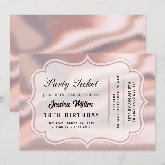 オパール ストーン 招待状 (正面/裏面)