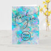 オパール テクスチャー カード ありがとう (黄色い花)