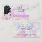 オパール・ホログラフィック・ヘア編組スタイリスト・バス 名刺 (正面/裏面)