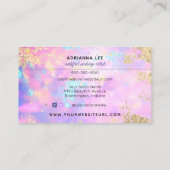 オパール・ホログラフィックMUA美しいサロンメイクアップ・アーティストBU 名刺 (裏面)