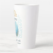 オパール・ライト – 10月の平和の石 カフェラテマグ (正面)