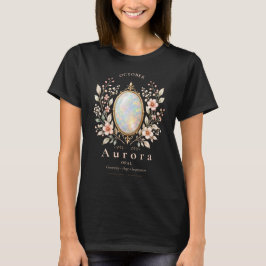 オパール 誕生石 プリントTシャツ Tシャツ