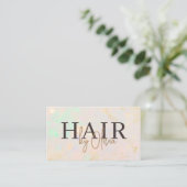 オパールQRコード ヘアスタイリスト モダン 名刺 (スタンド正面)