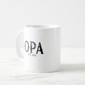 オパ創立年 コーヒーマグカップ (正面左)