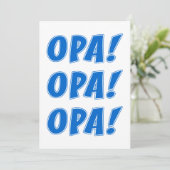 オパ・セレブレーション ギリシャ パーティー 一般 招待状 (スタンド正面)