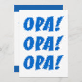 オパ・セレブレーション ギリシャ パーティー 一般 招待状 (正面/裏面)