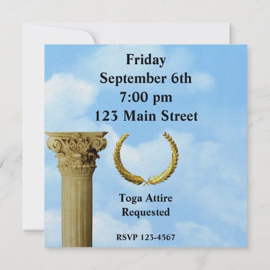 オパ! 招待状 (裏面)