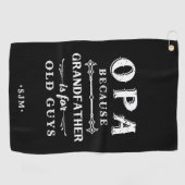 オパ |祖父は年老いた人のための ゴルフタオル (横)