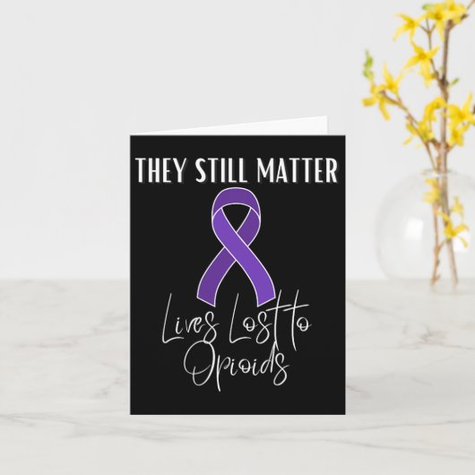 オピオイド認識月間 愛する人を過剰摂取で失った カード (黄色い花)