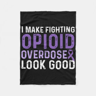 オピオイド過剰摂取認識度戦士サバイバー1 フリースブランケット