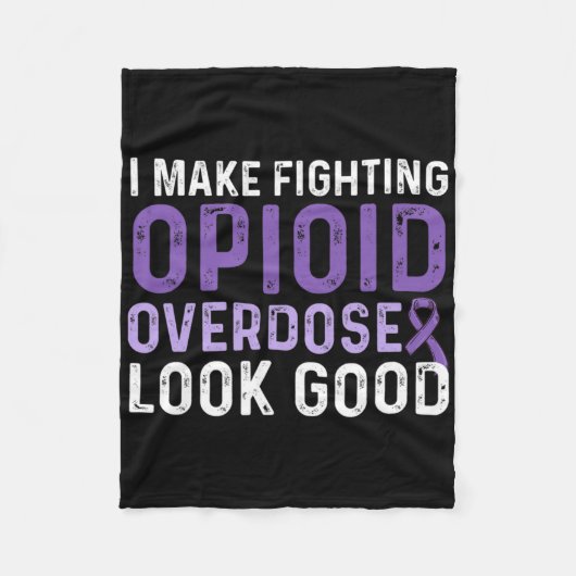 オピオイド過剰摂取認識度戦士サバイバー1 フリースブランケット (正面)