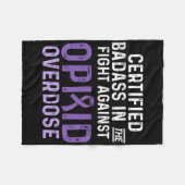 オピオイド過剰摂取認識度戦士サバイバー6 フリースブランケット (正面(横))