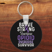 オピオイド過剰摂取認識度戦士サバイバー キーホルダー (正面)