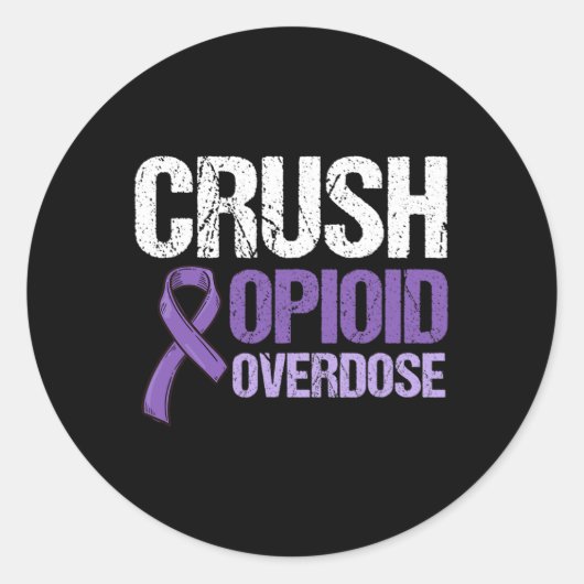 オピオイド過剰摂取認識度戦士サバイバー ラウンドシール (正面)