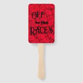 オフにレースレッドフローラ ハンドファン (裏面)