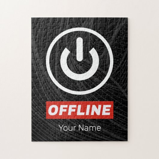 オフまたはオフに切り替えリラックスるオフライン電源ボタン ジグソーパズル (縦)