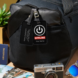 オフまたはオフに切り替えリラックスるオフライン電源ボタン ラゲッジタグ