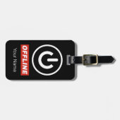 オフまたはオフに切り替えリラックスるオフライン電源ボタン ラゲッジタグ (正面横)