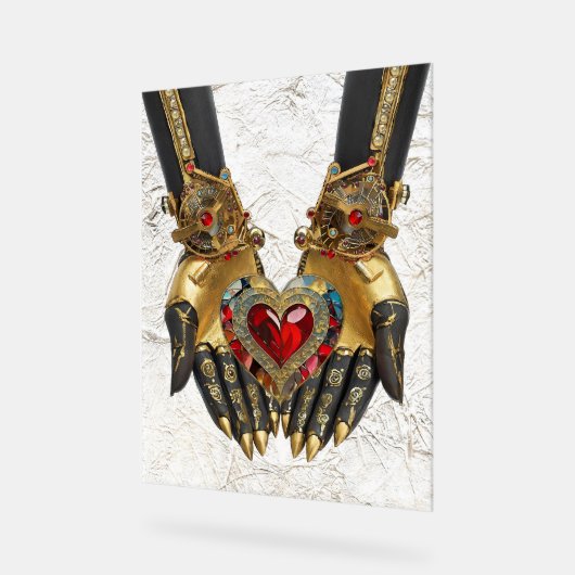 オファリング – 手のハート アクリルサイン (傾斜)