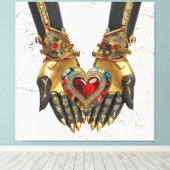 オファリング – 手のハート キャンバスプリント (インサイチュ (ウッドフロア))