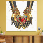 オファリング – 手のハート キャンバスプリント (インサイチュ (リビング))