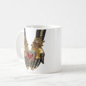 オファリング – 手のハート コーヒーマグカップ (正面左)