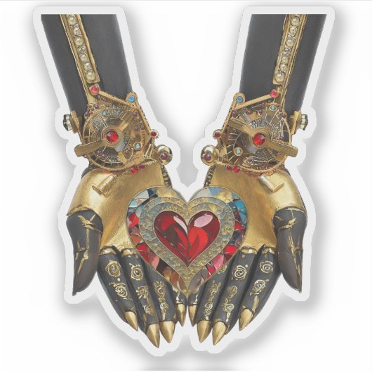 オファリング – 手のハート シール (正面)