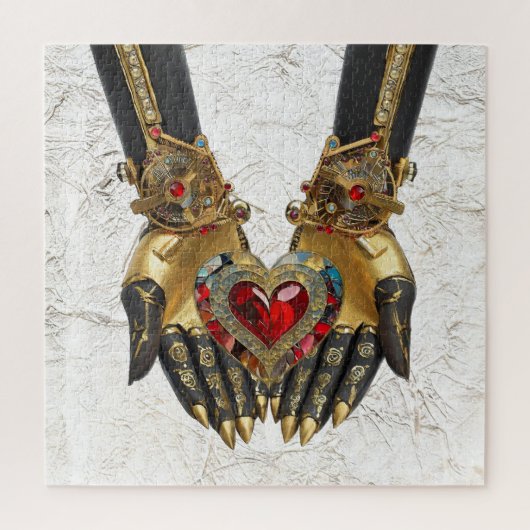 オファリング – 手のハート ジグソーパズル (縦)