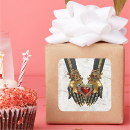 オファリング – 手のハート スクエアシール