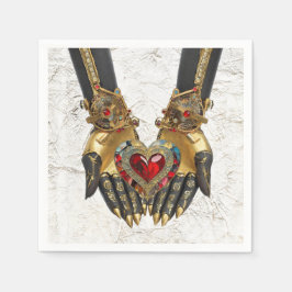 オファリング – 手のハート スタンダードカクテルナプキン