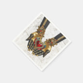 オファリング – 手のハート スタンダードカクテルナプキン (角)