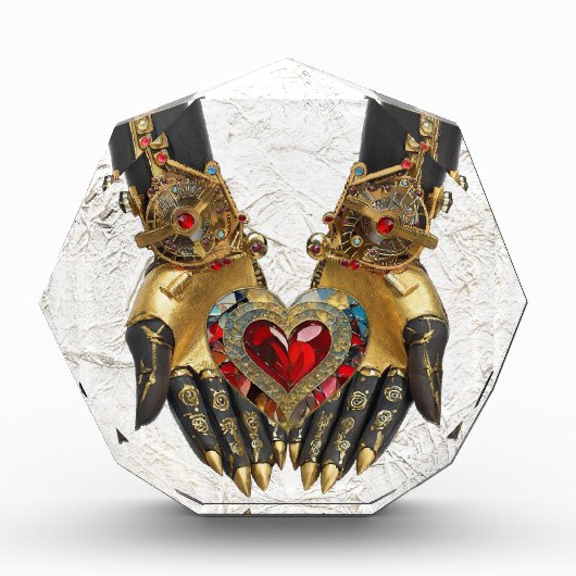 オファリング – 手のハート フォトブロック (正面)