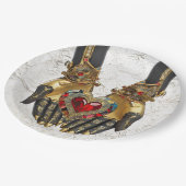 オファリング – 手のハート ペーパープレート (アングル)