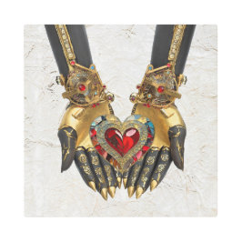 オファリング – 手のハート メタルプリント