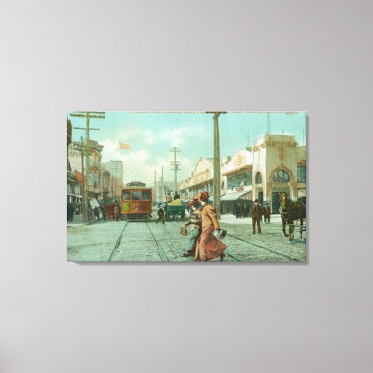 オファレルStからフィルモアStの北向き キャンバスプリント (正面)