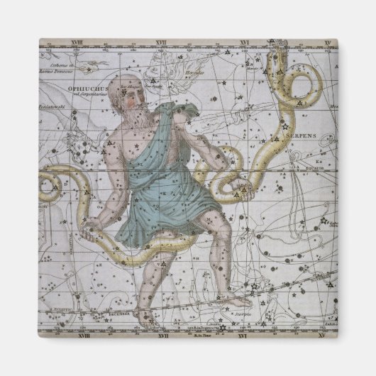 オフィウコスまたは蛇紋岩、「天星図」 マグネット (正面)