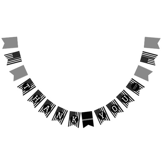 オフィサー薄銀線に感謝 バンティングフラッグ (全)