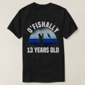 オフィシャリ13歳フィッシャーマン13誕生日フィス Tシャツ (デザイン正面)