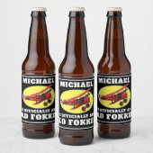 オフィシャルおもしろいオールドフォッカーオーバーザヒル誕生日 ビールラベル (ボトル)