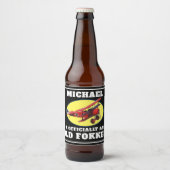 オフィシャルおもしろいオールドフォッカーオーバーザヒル誕生日 ビールラベル (正面)