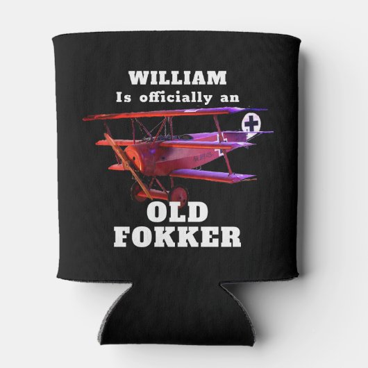 オフィシャルおもしろいオールドフォッカーオーバーザヒル誕生日 缶クーラー (裏面)