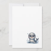 オフィシャルにフィッシング1歳の誕生日 招待状 (裏面)